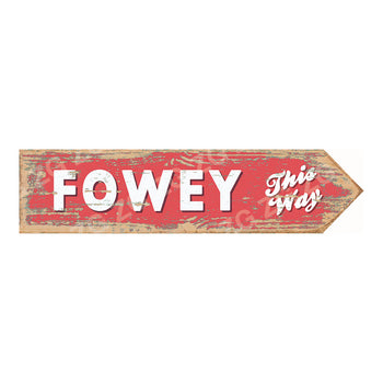 CDSP 002 Fowey (this way) - This Way - Red