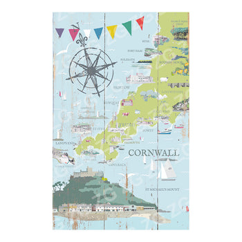 PMBB 2917 Betty Boyns Design - Cornwall Map - Picture
