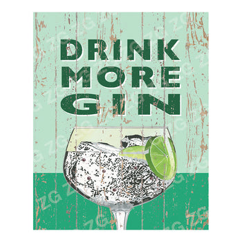 PN 1686 Drink More Gin   - Gin Glass - Picture