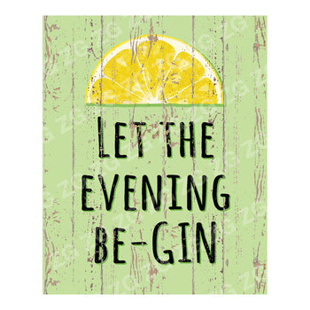 PN 1687 Evening Be-Gin lemon slice - Lemon Slice - Green