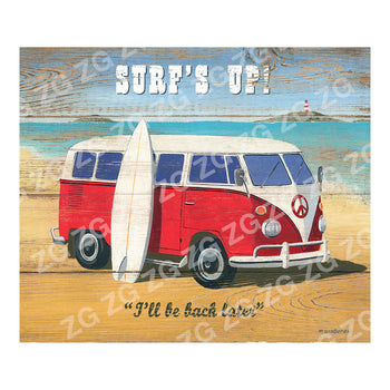 CPS 066 Red Camper Surfs Up - Campervan - Red - Picture