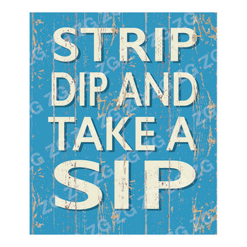 CPS 038 Strip Dip And Take A Sip - Light Blue