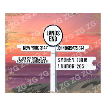 CPS 052 Lands End Sign Post Sunset - Picture
