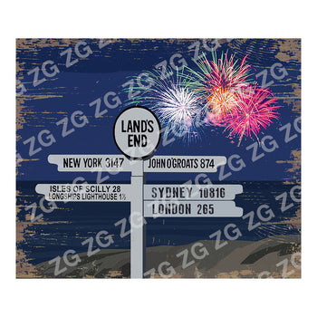 CPS 053 Lands End Sign Post Fireworks - Picture