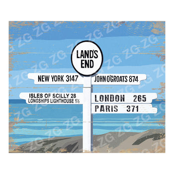 CPS 054 Lands End Sign Post London Paris - Picture
