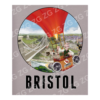 CPSAA 3136 Wallace & Gromit - Balloon Plaque - Bristol - Grey - Franchise - Grey