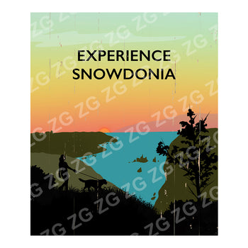 PSCC 3498 Outdoors - Sunset & Dog - EXPERIENCE SNOWDONIA - Picture